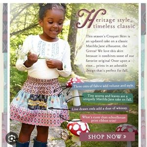 Matilda Jane Autumn/Fall Skirt